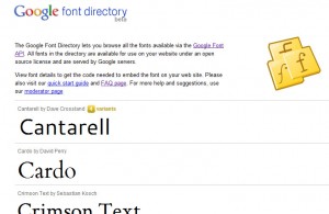 Google Font Directory